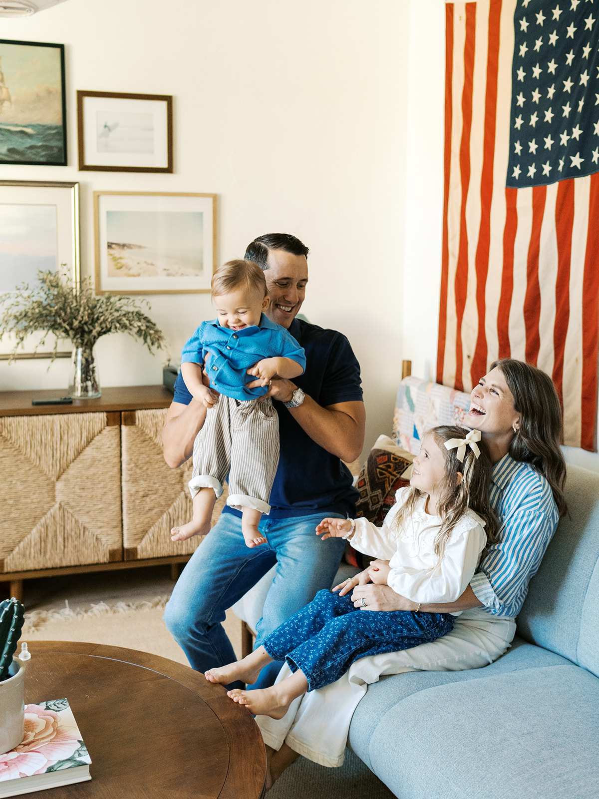 candid family photographs from in home session by San Antonio family photographer